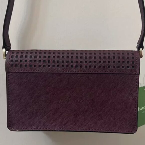 Kate Spade New York Cameron Street Perforated Mini Arielle Crossbody - Deep Plum - Picture 5 of 8